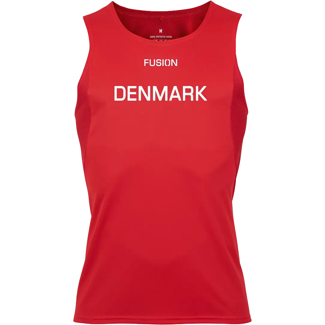 Fusion Singlet National Men - Rød - S - Løbetoppe