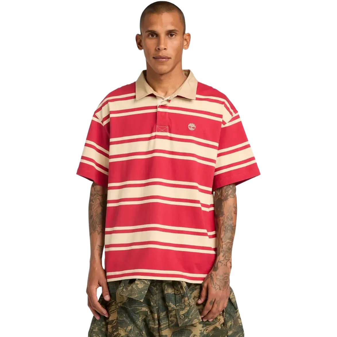 SS Striped Rugby Polo
