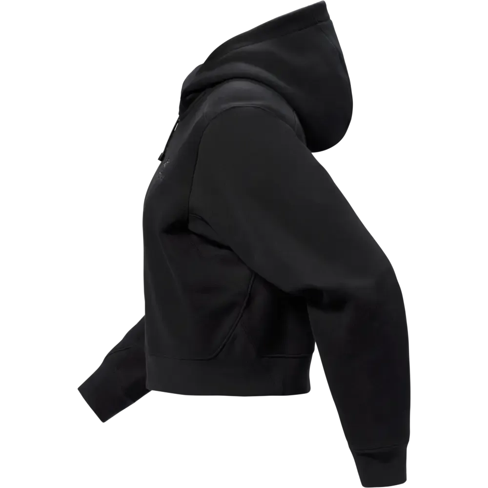 Emblem Fleece Full Zip Crop Hoody Women