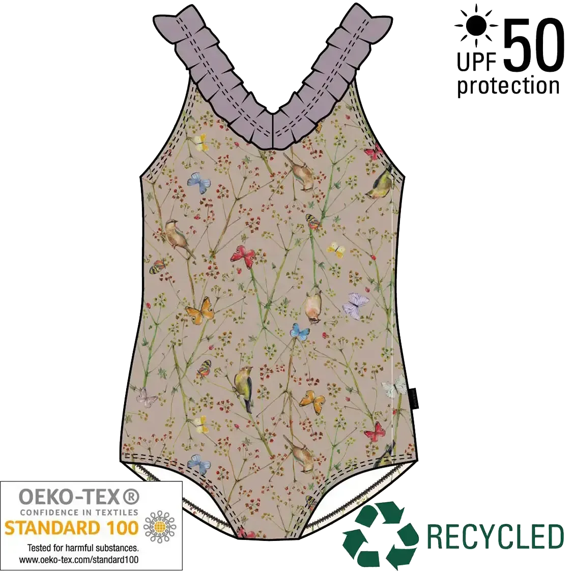 Swimsuit Recycled AOP badedragt