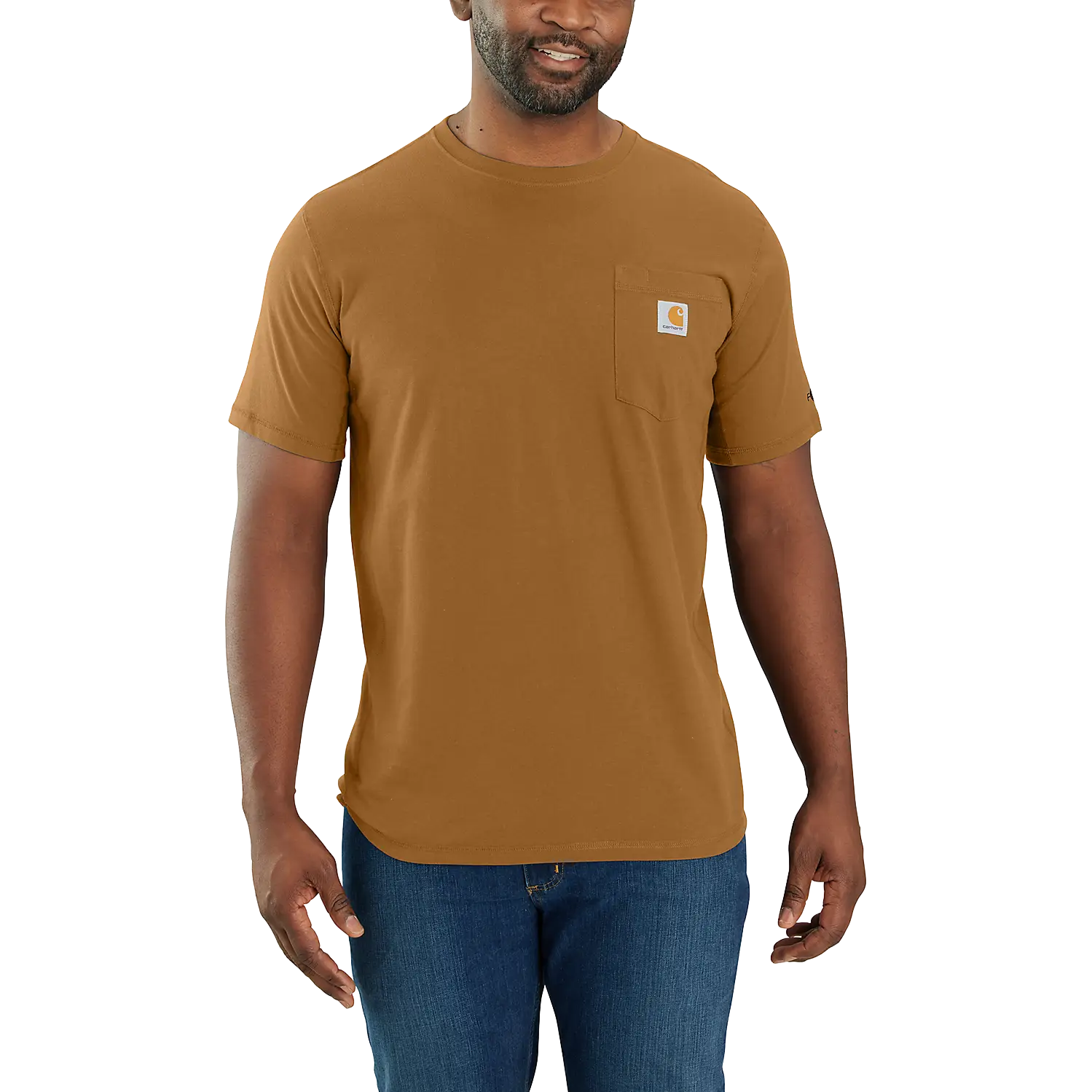 Carhartt Force Pocket S/S T-shirt Men - Carhartt Brown - M - Kortærmet T-shirts