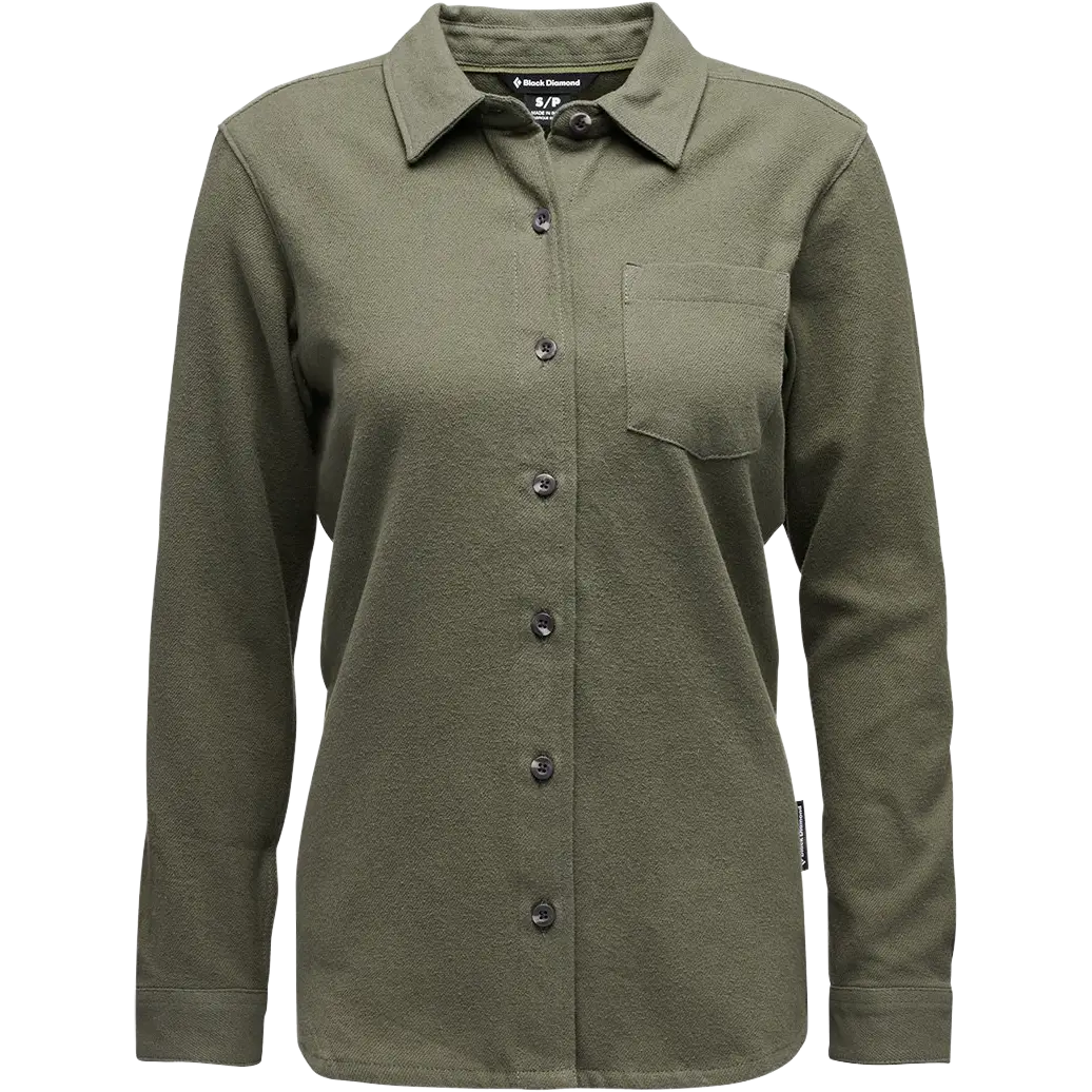 Black Diamond Project Flannel Women Skjorte - Tundra - XL - Langærmet skjorter