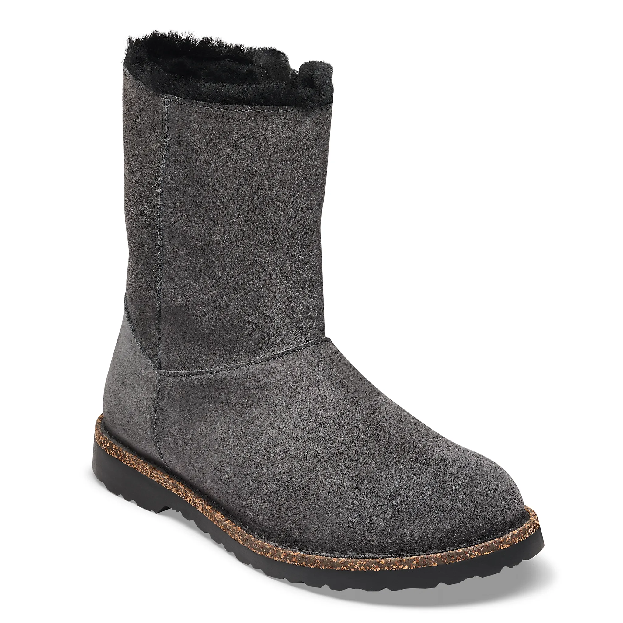 Uppsala Zip Shearling Suede Leather Narrow