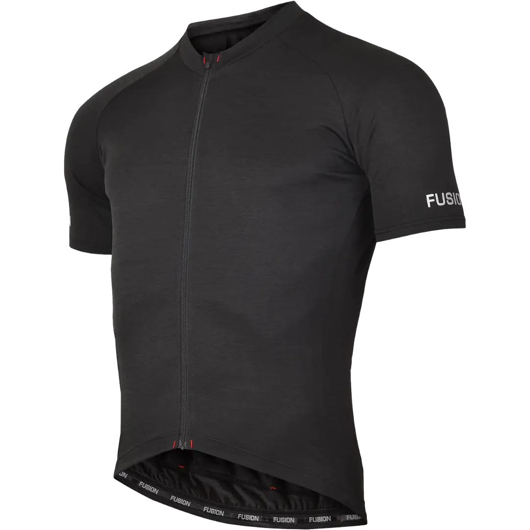 Fusion C3 Cycling Jersey Unisex - Sort - S - Cykeltrøje