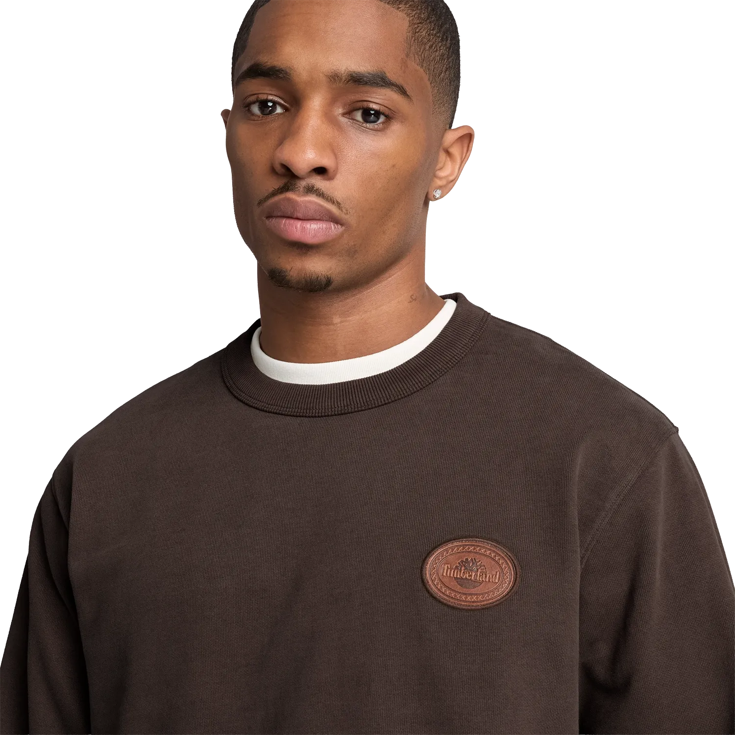  Leather Patch LB Crew Sweatshirt