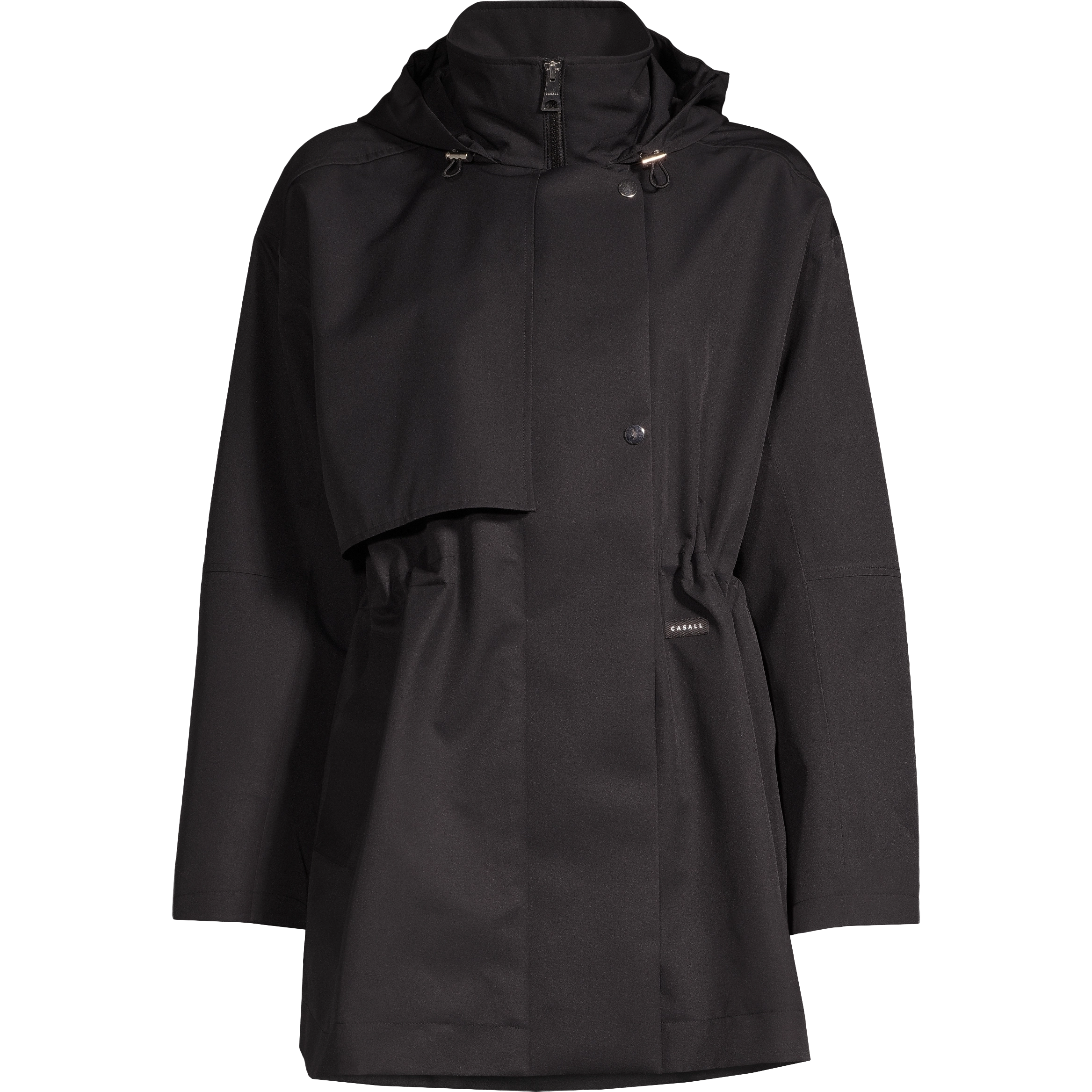 Casall Scandi Trench Rain Coat Woman - Black - XL - Regnjakker
