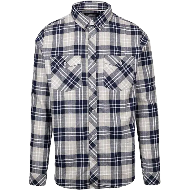 Trespass Dawlish Shirt Men skjorte - Navy Check - S - Langærmet skjorter