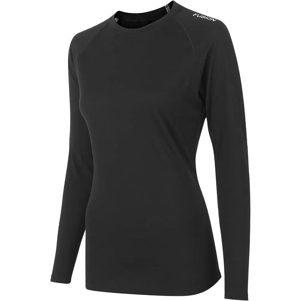Fusion C3 Merino LS Women - Black - L - Uldundertøj