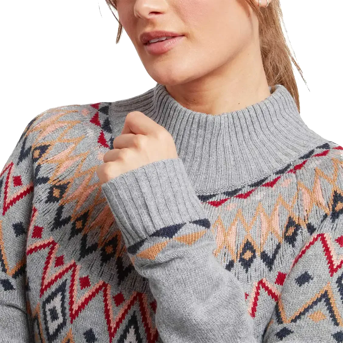 Indu Eco Mock Neck Women sweater
