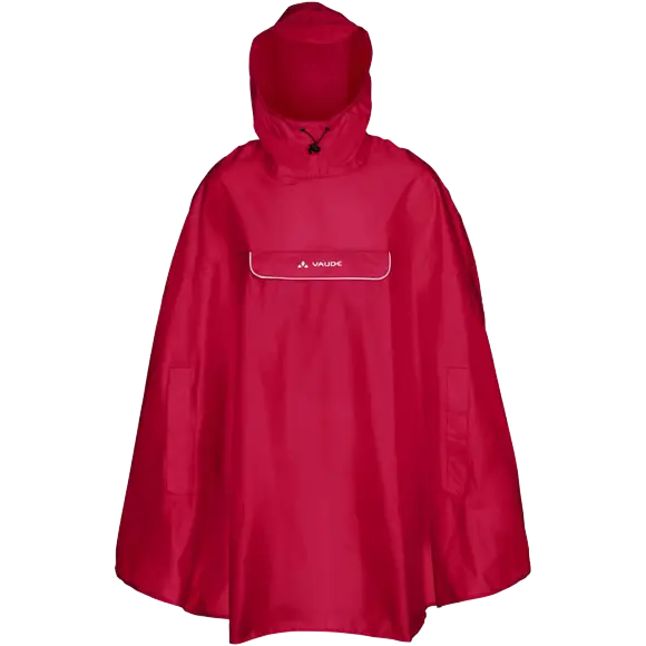 Vaude Valdipino Poncho regnslag - Indian Red - S - Regnslag og ponchoer