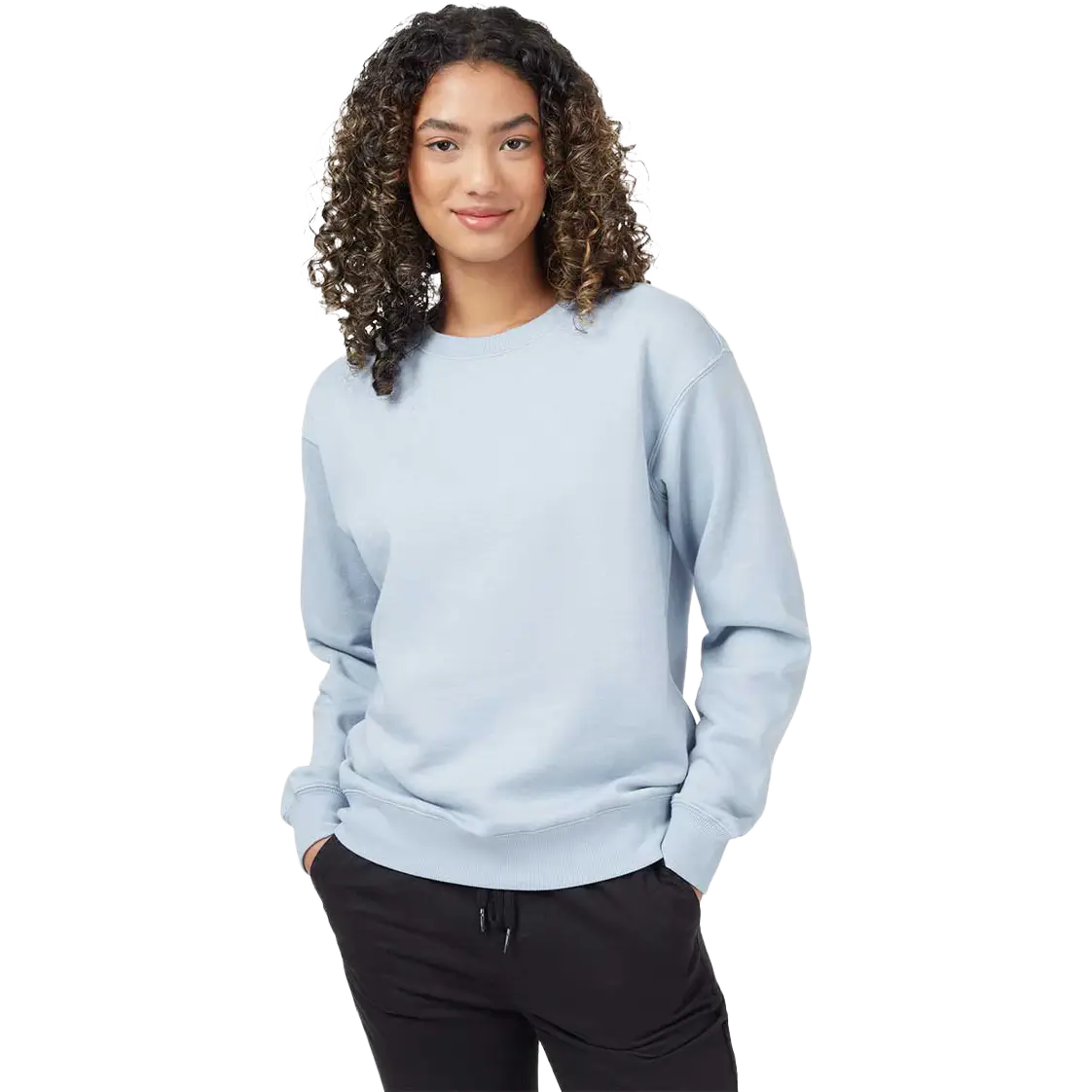 Tentree TreeFleece Crew Women sweatshirt - Blue Fog - M - Sweatshirts