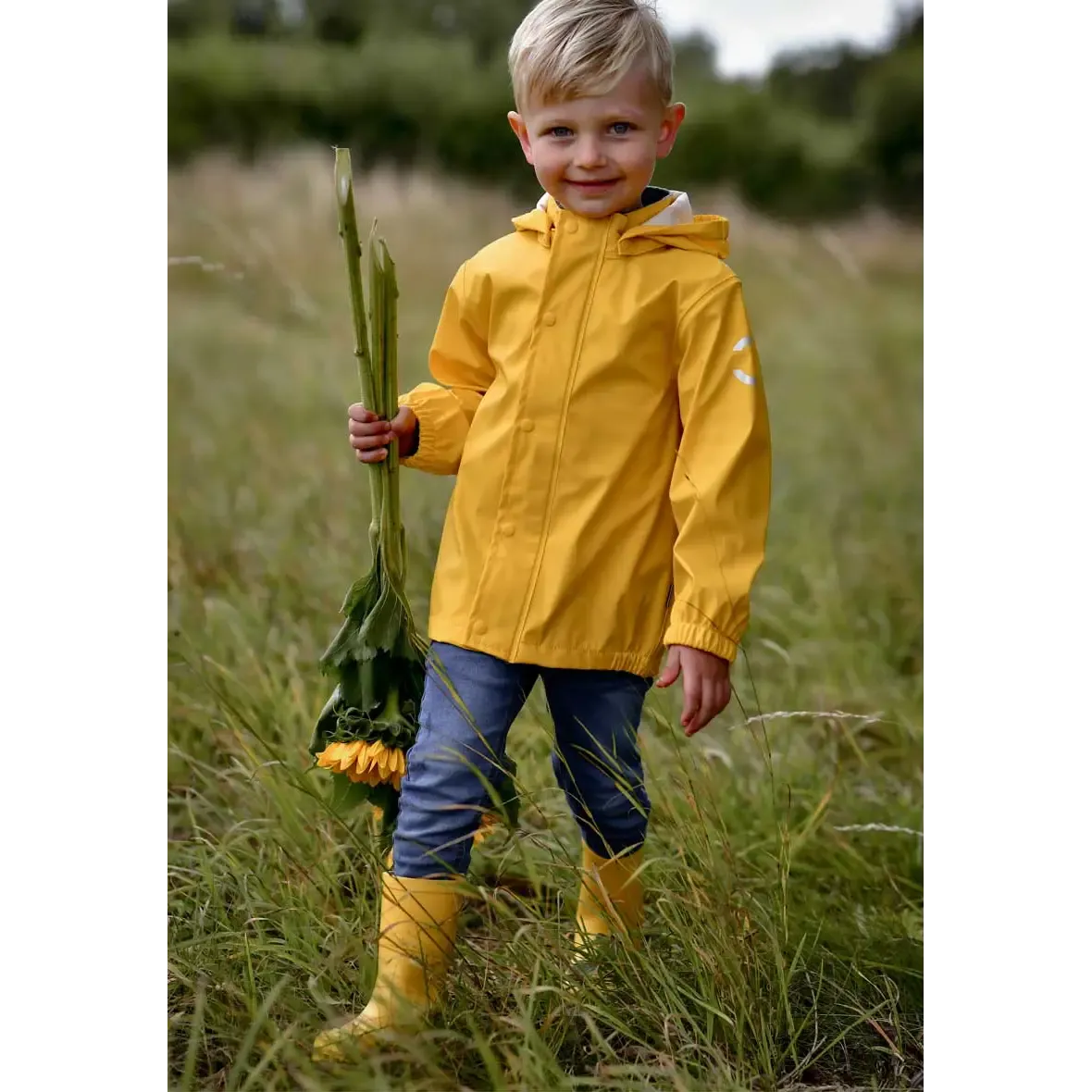 PU Rain Set w/Suspenders Recycled regnställ