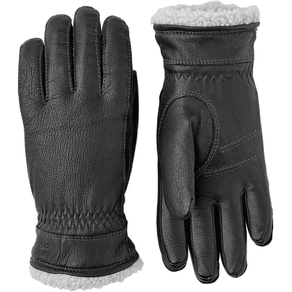 Hestra Buvika Deerskin handsker - Black - 7