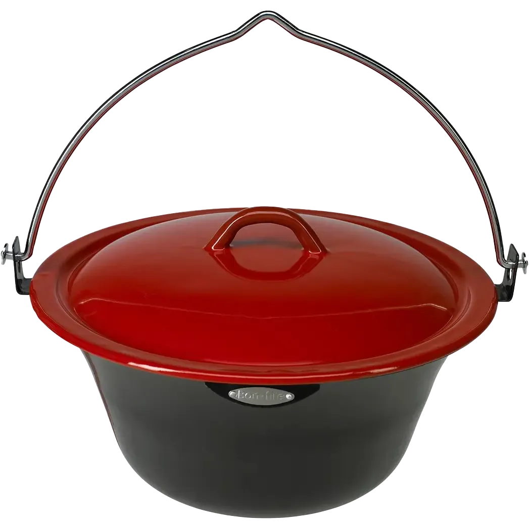 Gryde m. låg emalje 15 liter