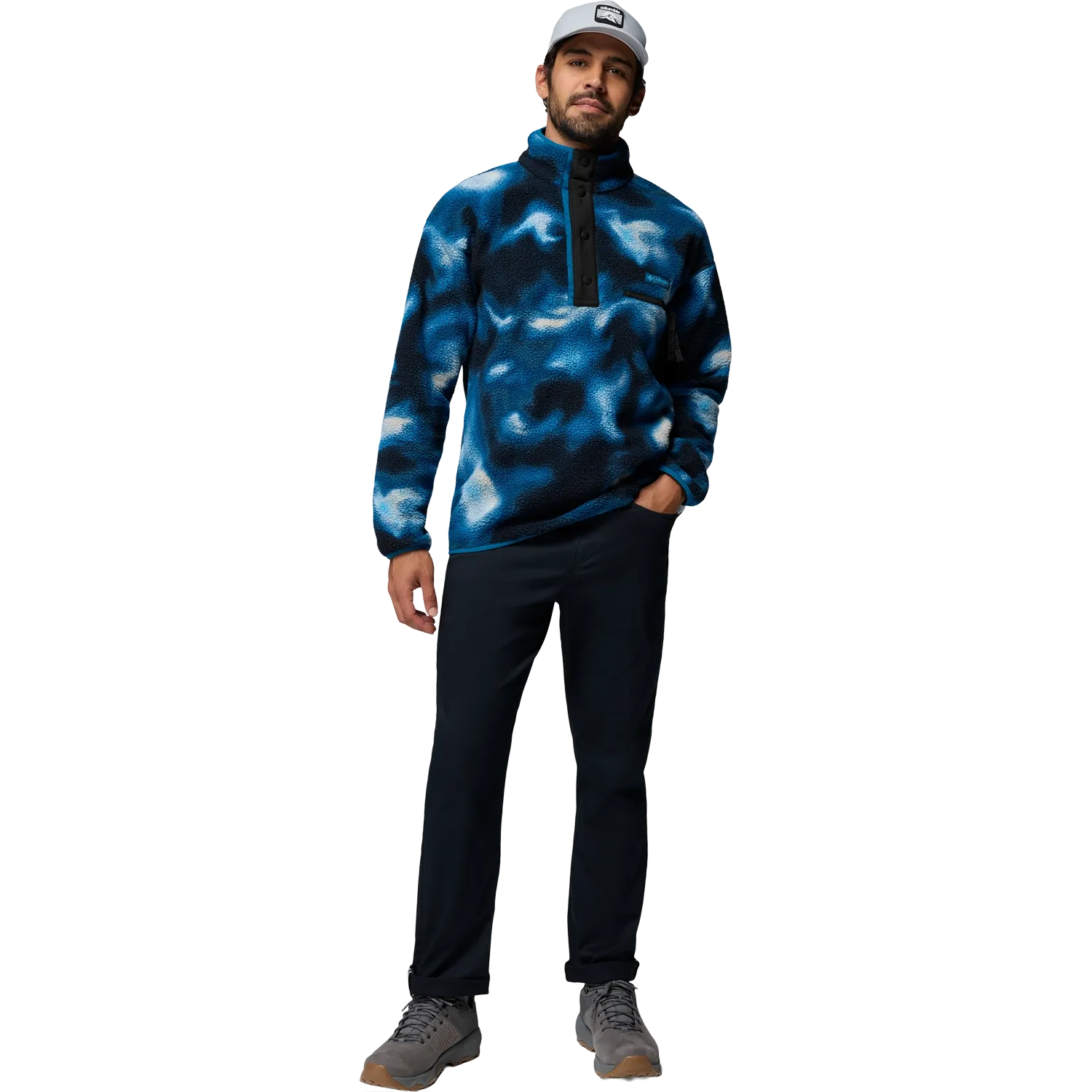 Helvetia II Printed Half Snap Fleece Men