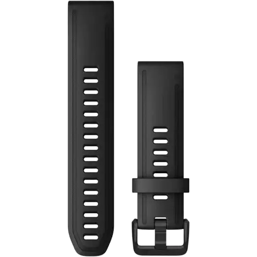 Garmin Quickfit 20 mm Silikone - Black Silicone - One size - Løbeur