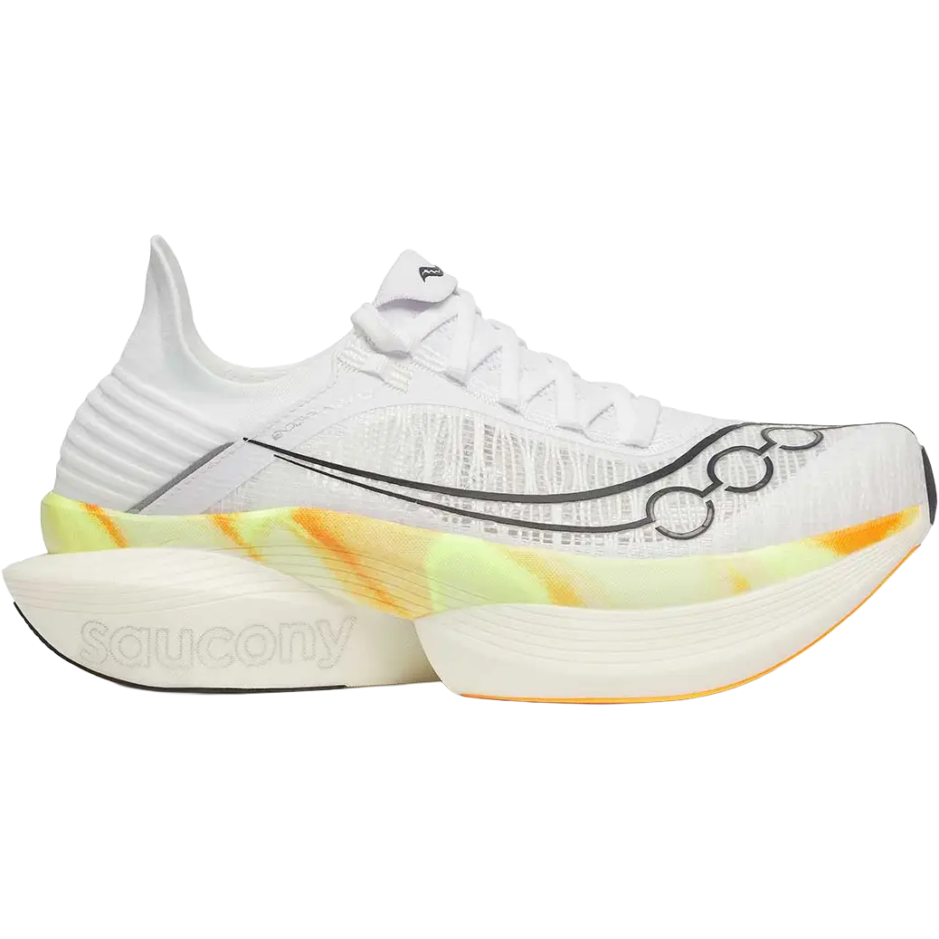 Saucony Endorphin Elite 2 Unisex - White/Peel - US11,5/EU46 - Konkurrence løbesko