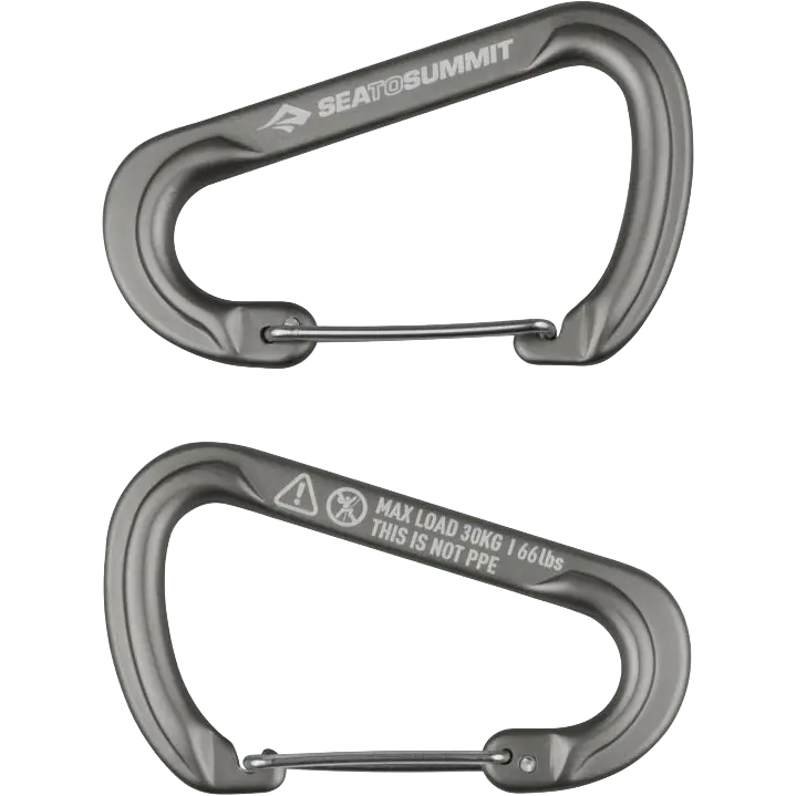 Sea to Summit Accessory Carabiner Large Titanium 2-pak - One size - Rygsække