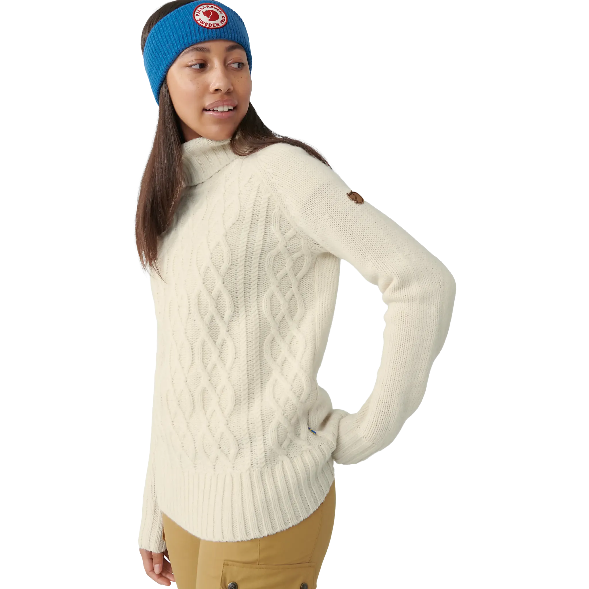 Övik Cable Knit Roller Neck Women uldsweater