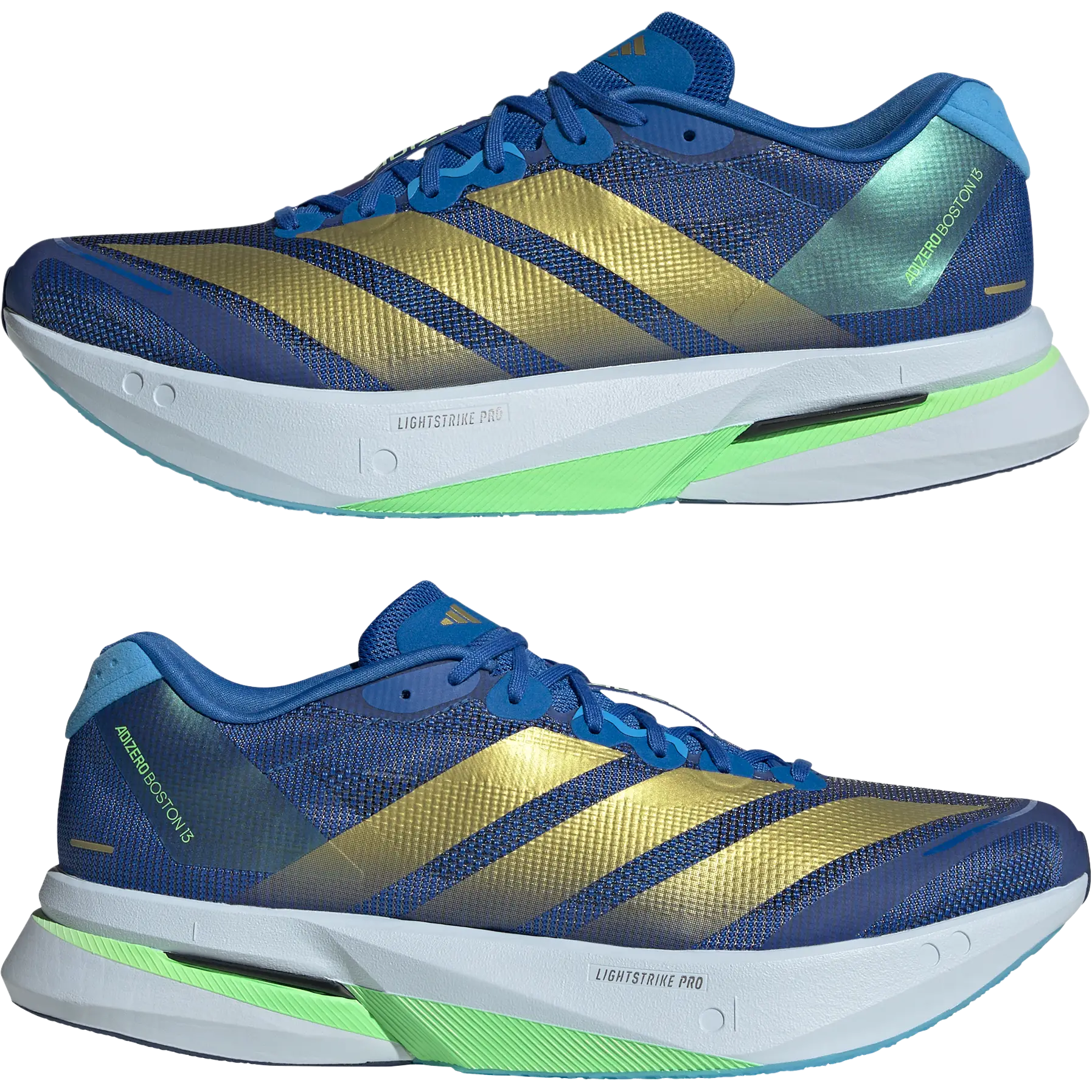 Adidas Adizero Boston 13 Men - Blue - UK10/EU 44 2/3 - Konkurrence løbesko