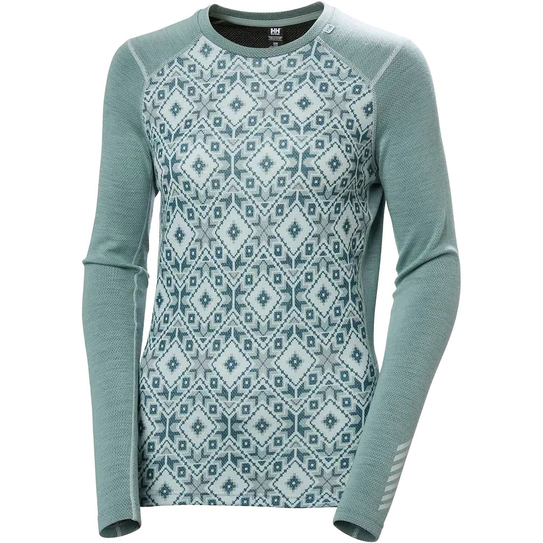 Helly Hansen Lifa Merino Midweight Graphic Crew Women undertrøje - Cactus - L - Undertrøjer