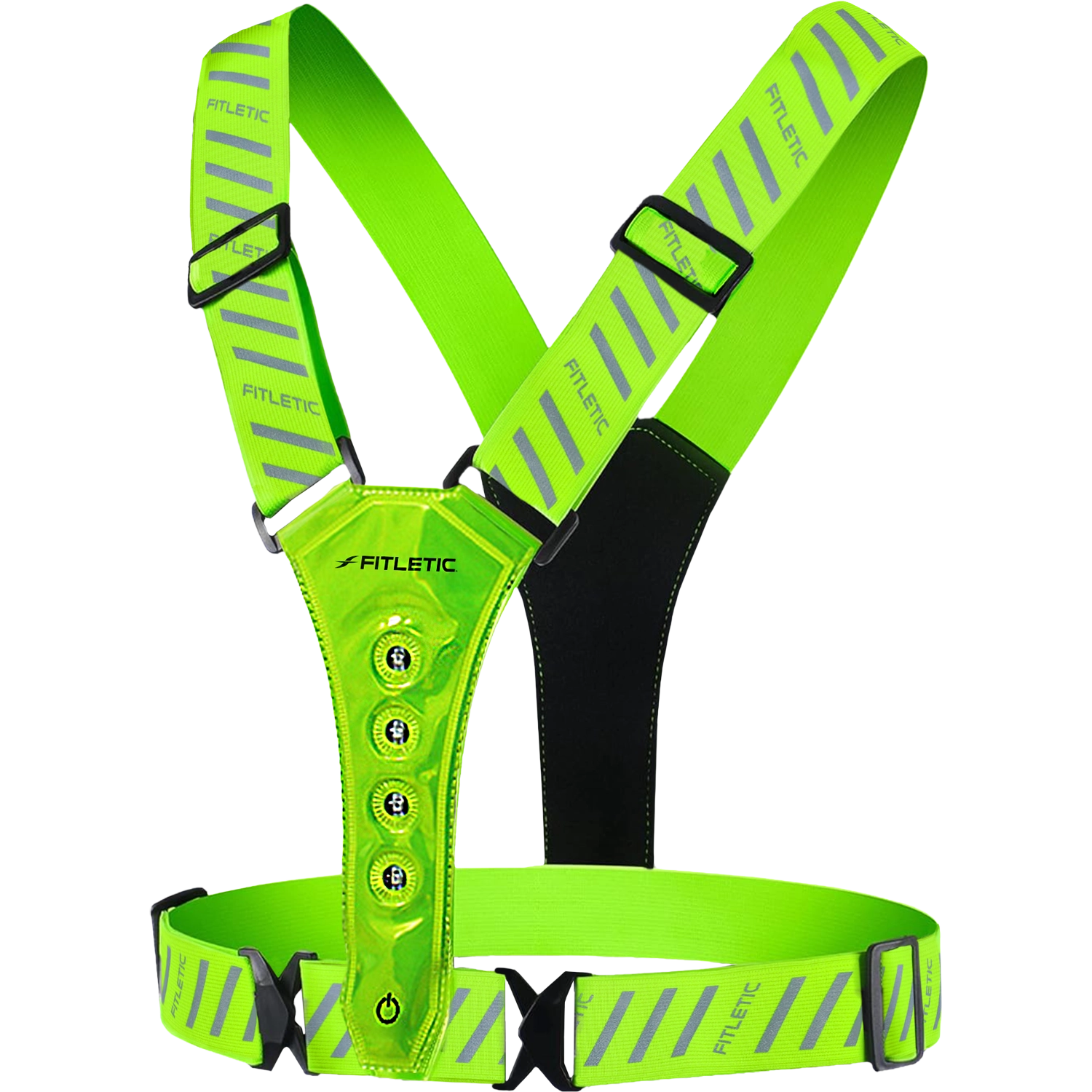 Fitletic Lumi LED Vest - Yellow/Silver - One size - Reflekser til løb