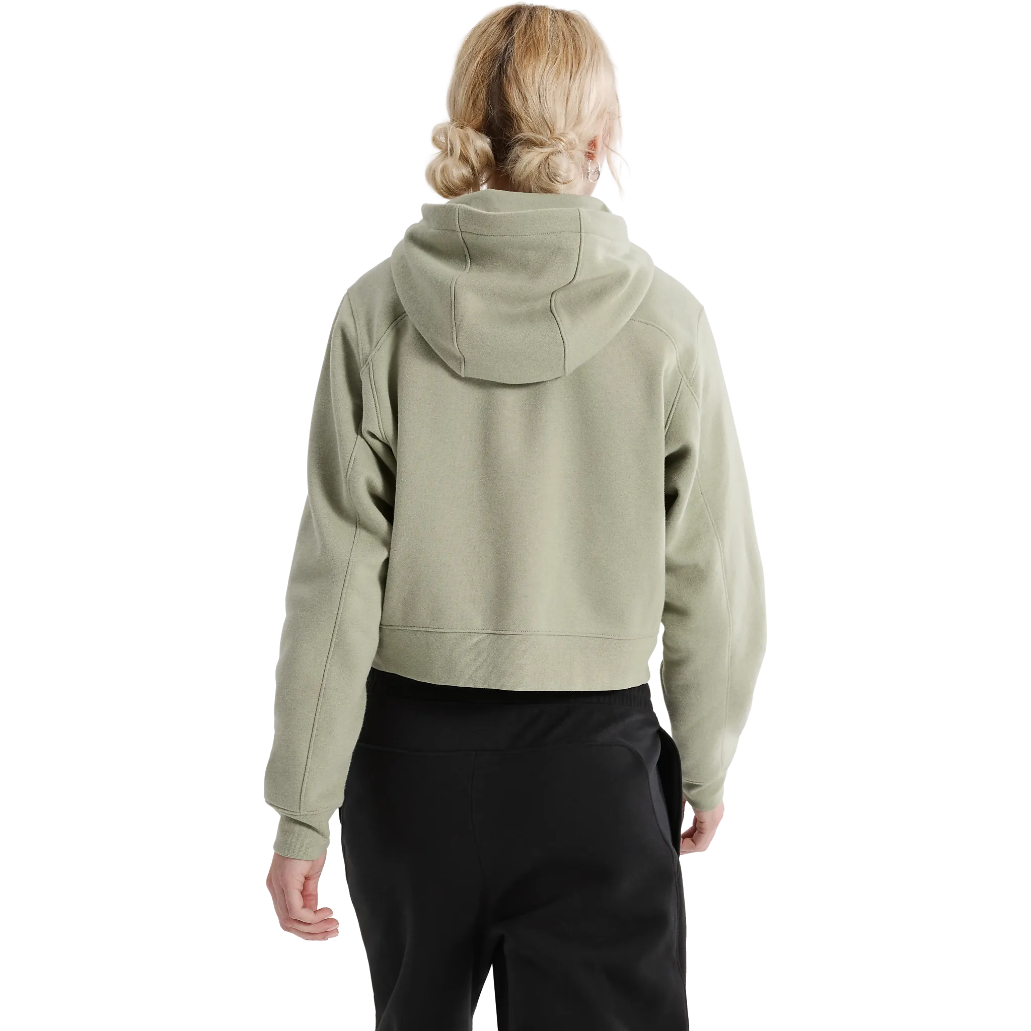 Emblem Fleece Full Zip Crop Hoody Women