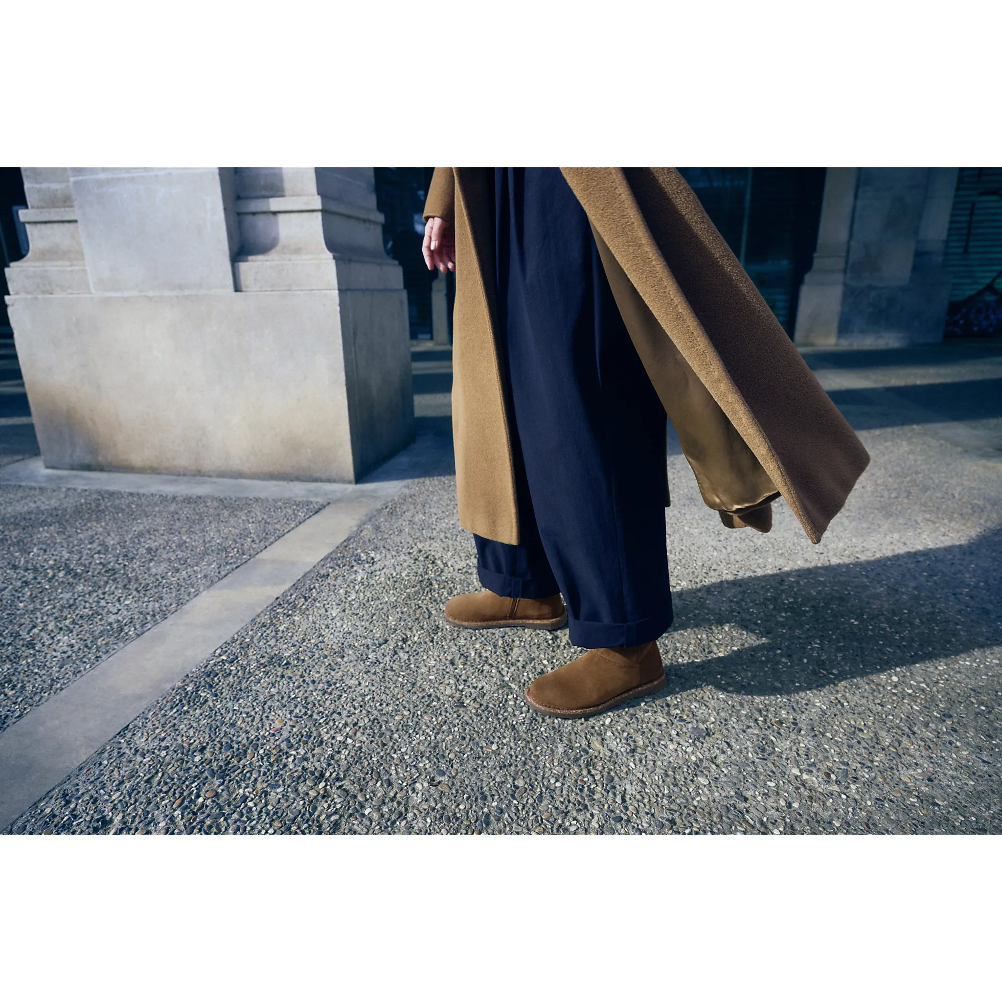 Uppsala Zip Shearling Suede Leather Narrow