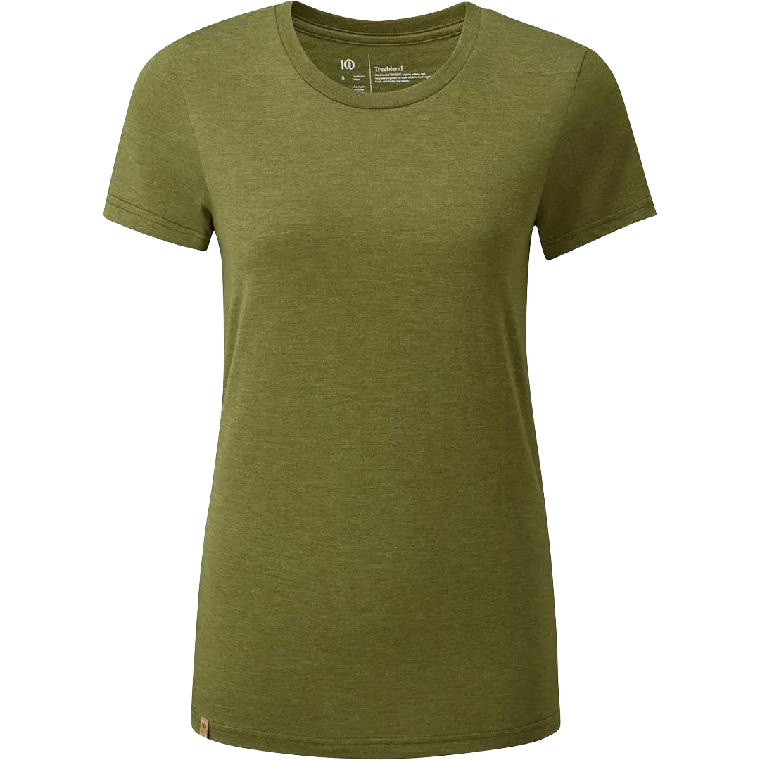 Tentree TreeBlend Classic T-Shirt Women dame-T-shirt - Olive Branch Heather - S - Kortærmet T-shirts