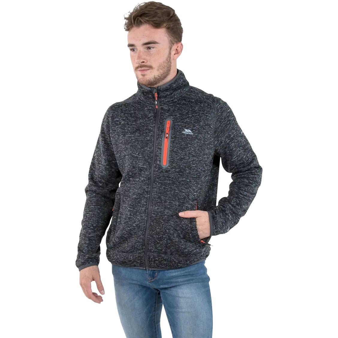 Trespass Bingham Fleece Men - Black Marl - Fleecetrøjer