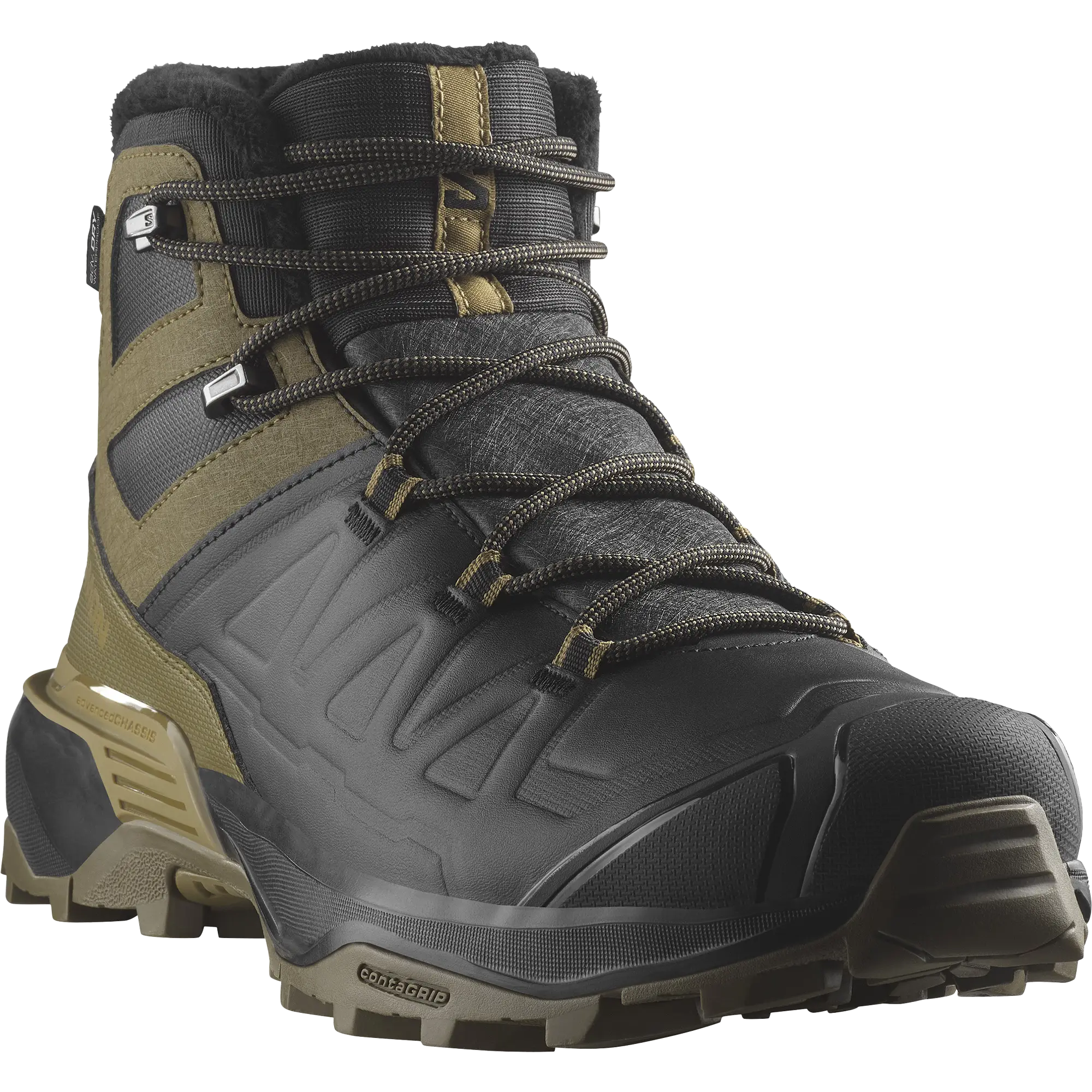 Salomon X Ultra Snowpilot Waterproof Men vinterstøvle - Black/Military Olive/Gothic Ol - UK 11,5/EU 46 2/3 - Vinterstøvler