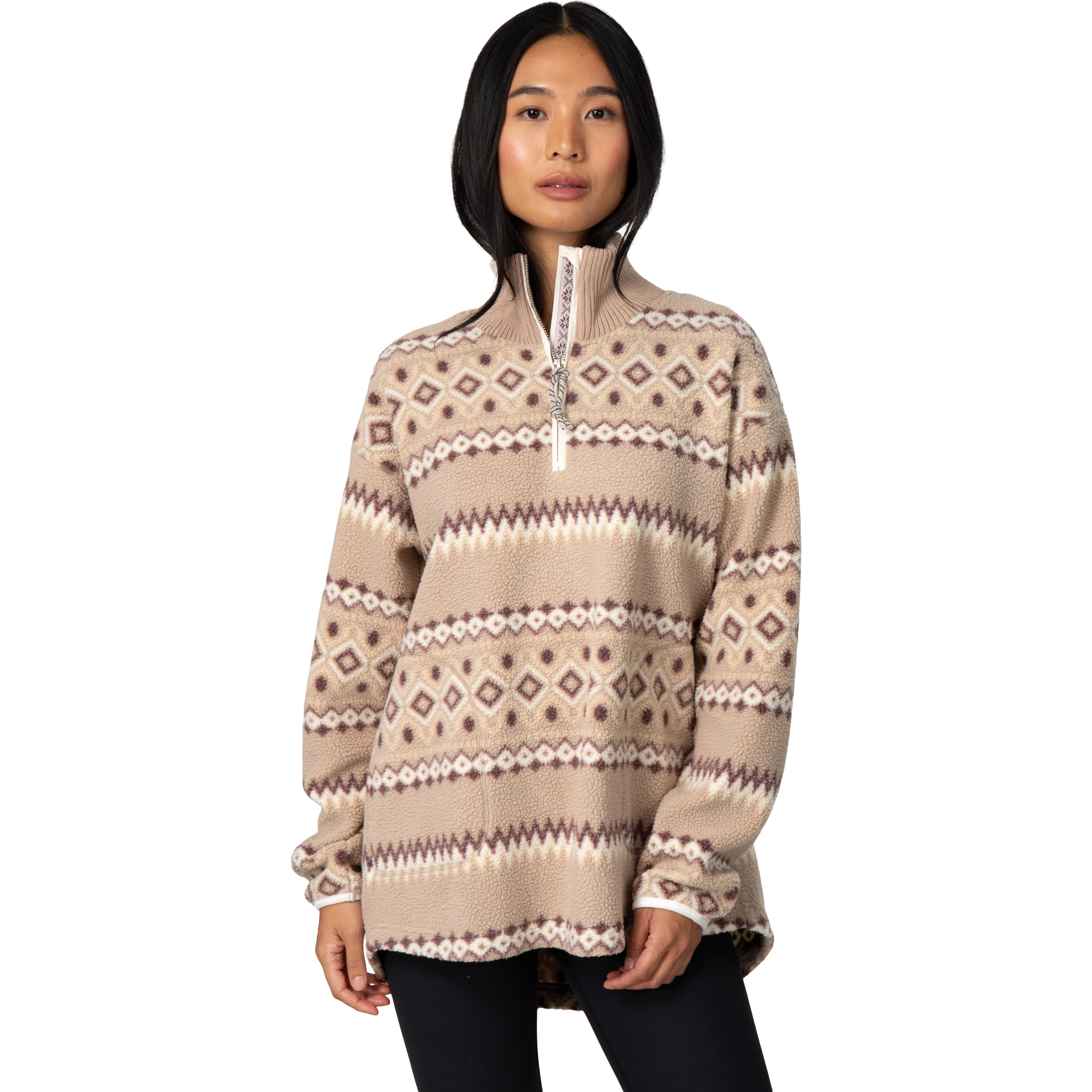 Kari Traa Ruthie Midlayer HZ Women - Mocha - L - Fleecetrøjer
