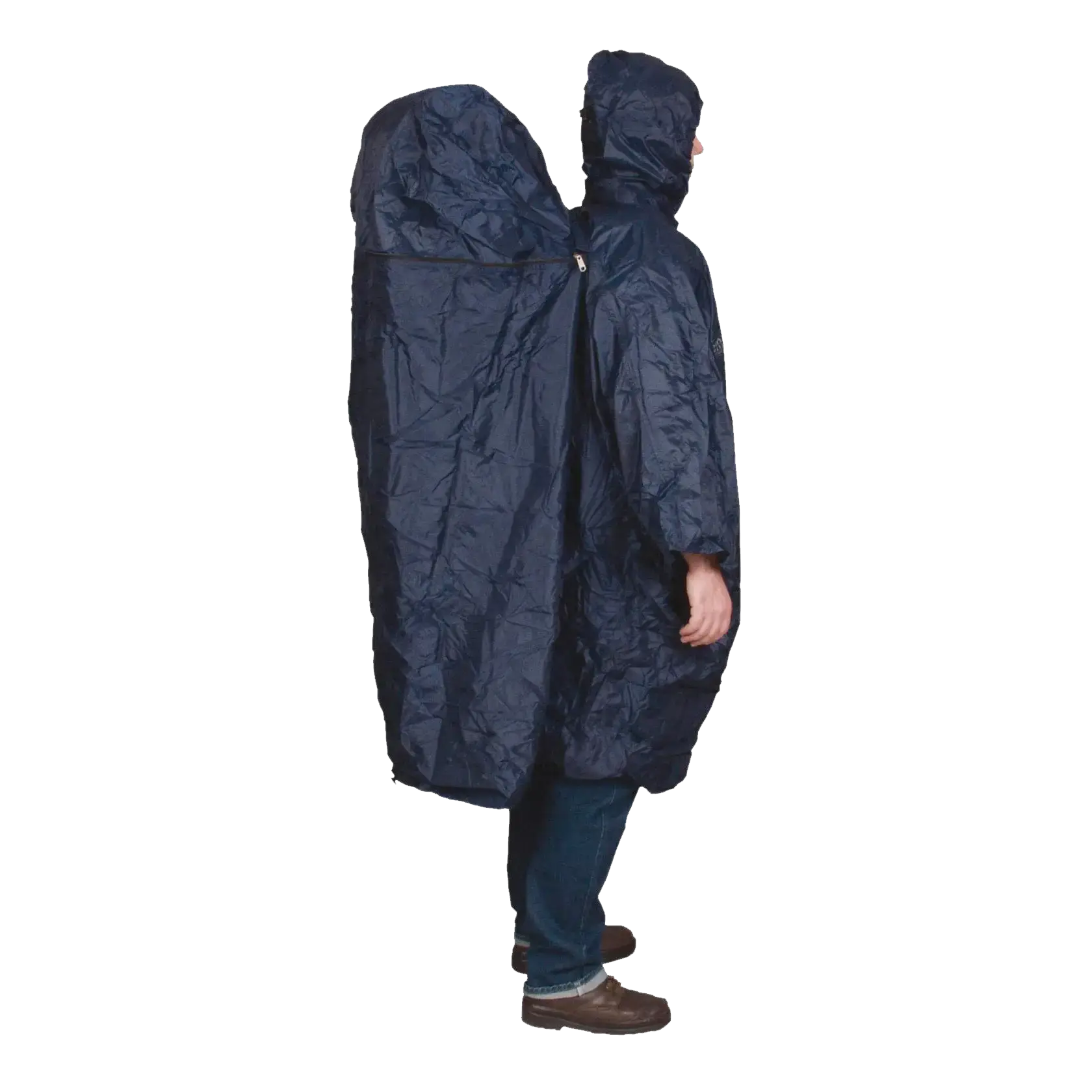 Travelsafe Poncho Zipper Ext. - NAVY - L/XL - Regnslag og ponchoer