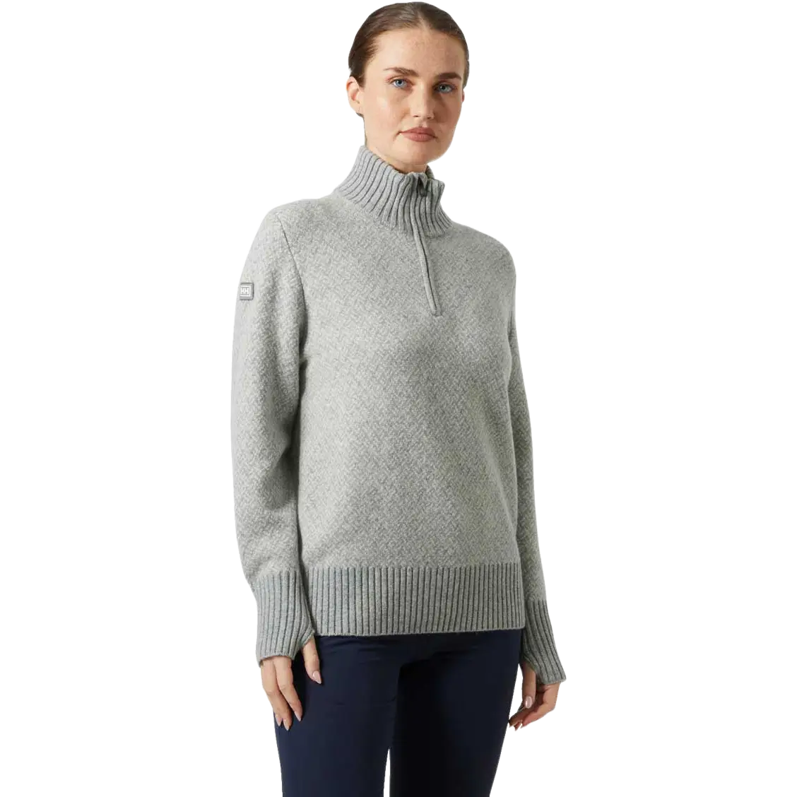 Helly Hansen Arctic Iceland Knit Women damesweater - Grey Melange - XS - Striktrøjer
