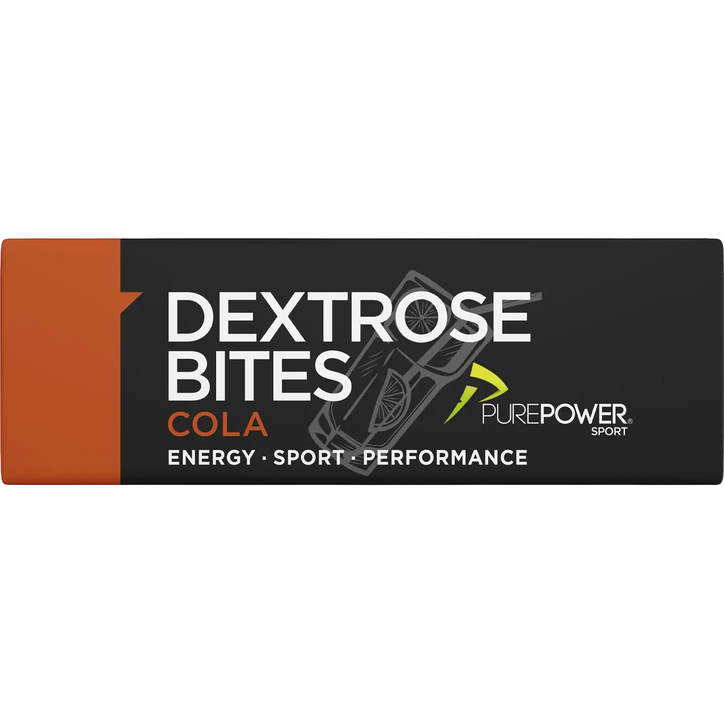 PurePower Dextrose Cola Bites tabletter 14 stk. - Orange;Sort - One size - Mad og drikke