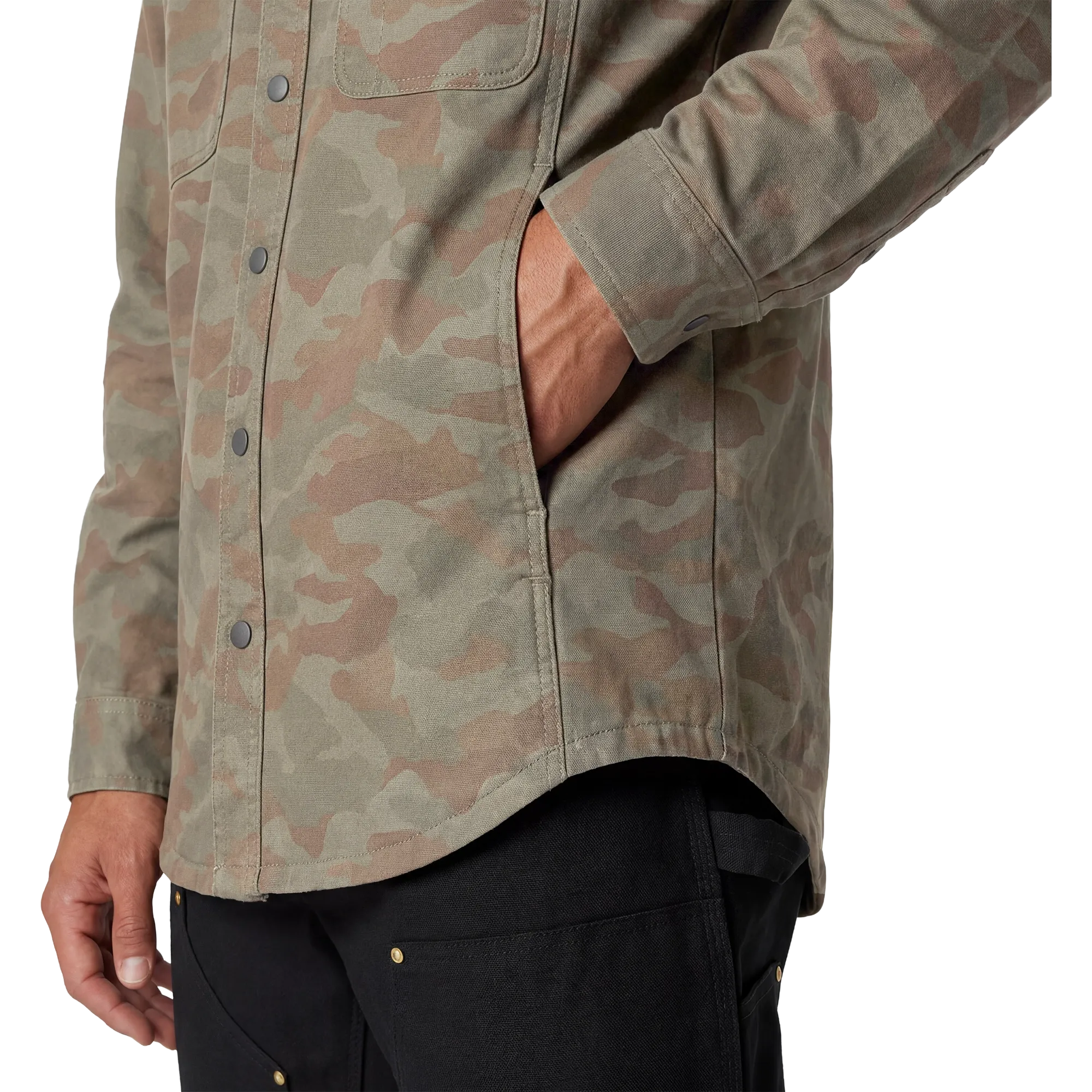 Canvas Fleece-Lined Shirt Jacket Herr