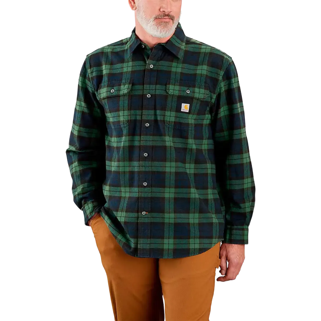 Flannel L/S Plaid Shirt Heavyweight Men herreskjorte