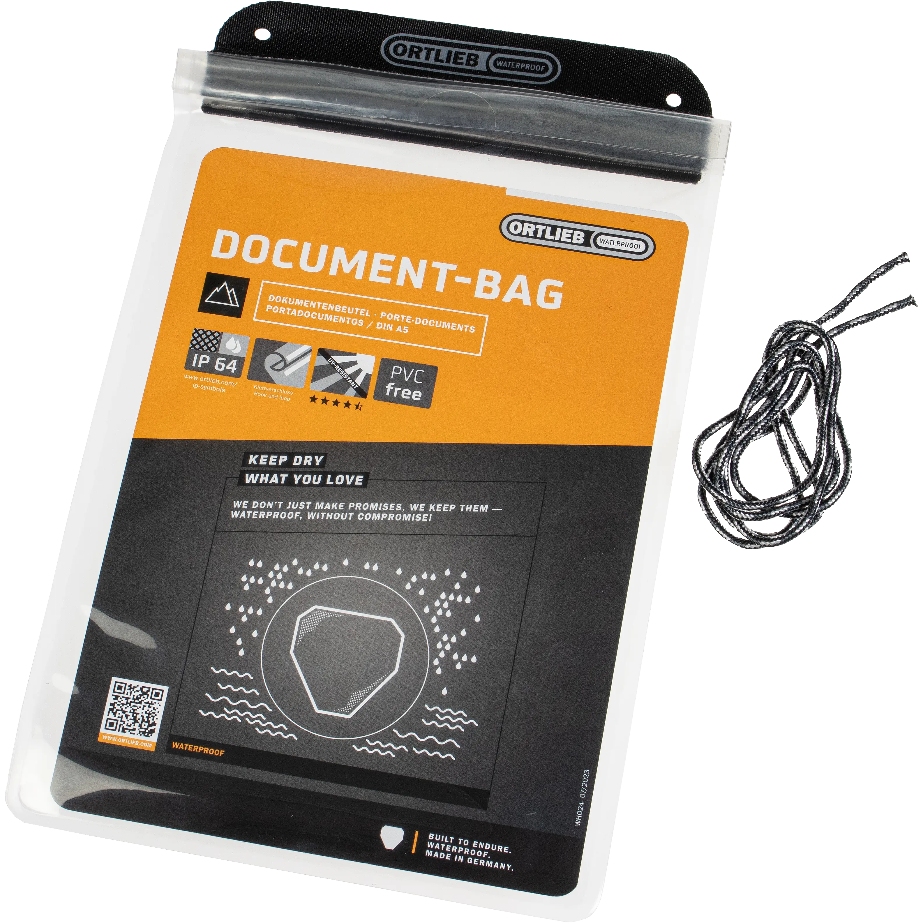Ortlieb Document-Bag A5 vandtæt lomme - Transparent - One size - Vandtæt opbevaring