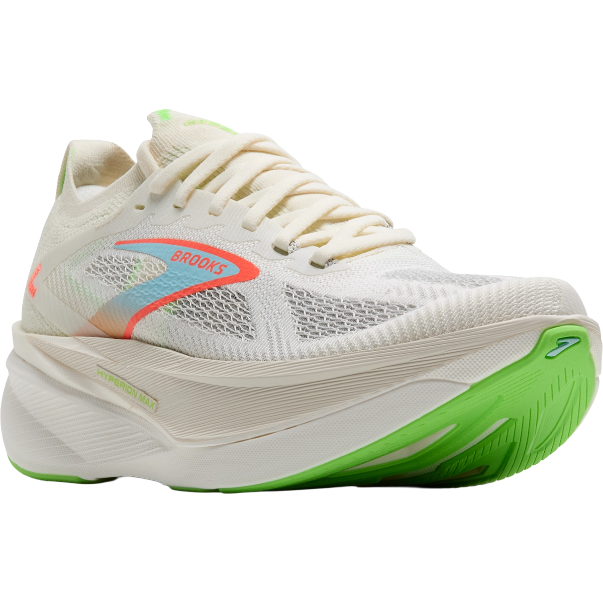 Brooks Hyperion Max 3 Women - Coconut/Green Gecko/Pink Clay - US8/UK6/39 - Konkurrence løbesko