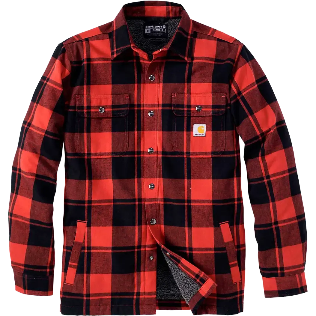 Flannel Sherpa-Lined Shirt Jacket Men skjorte/jakke