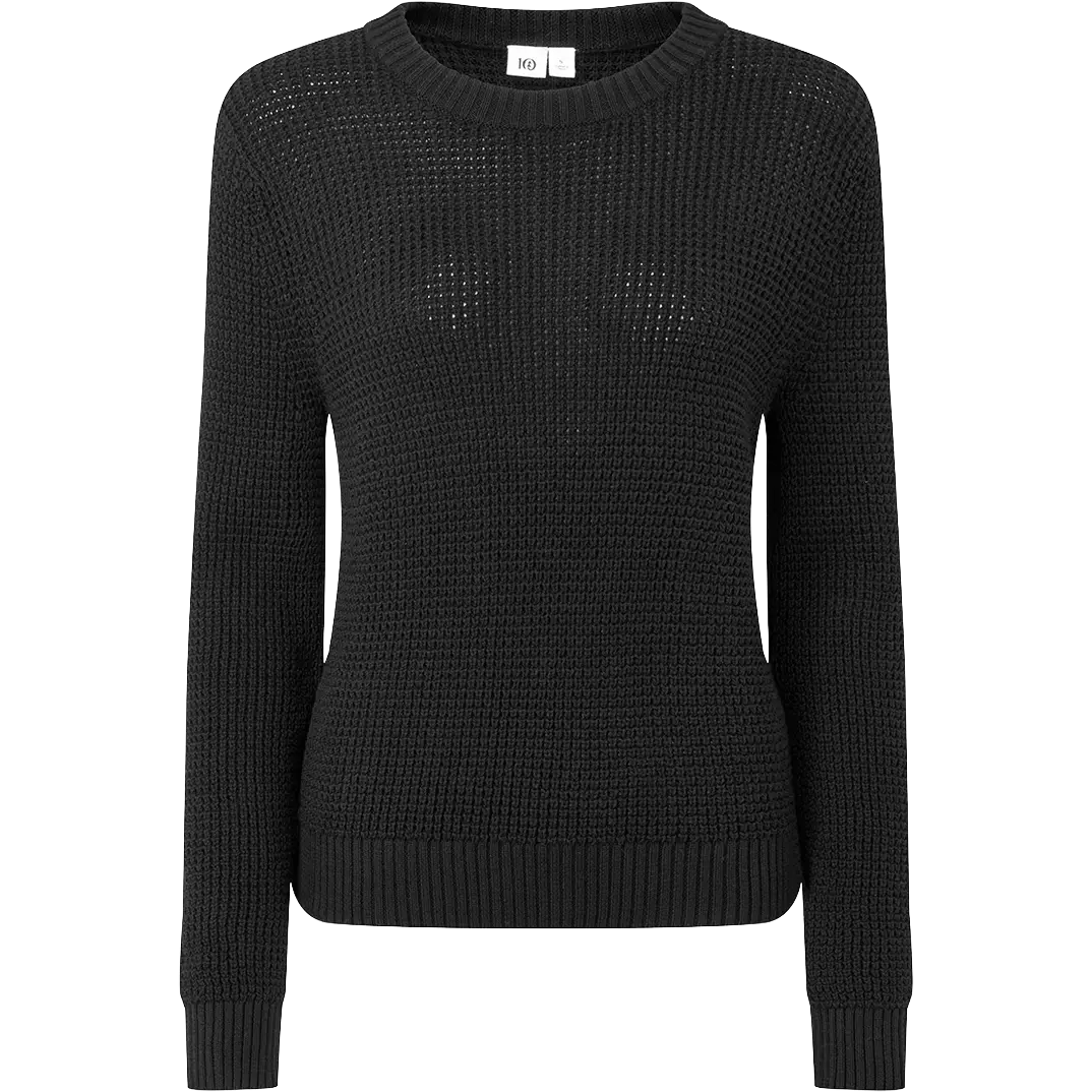 Tentree Highline Crew Sweater Women dametrøje - Jet Black - XS - Tynde trøjer
