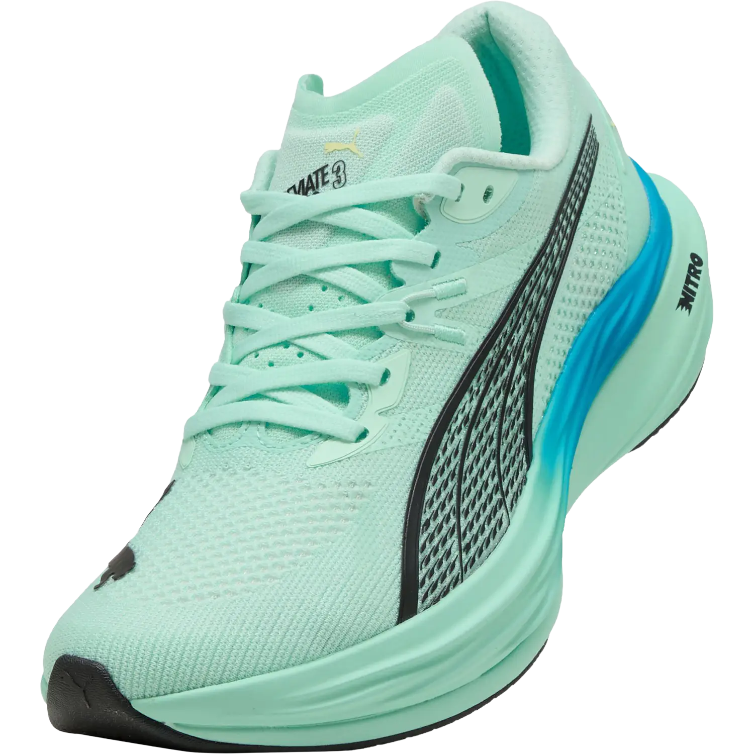 Puma Deviate Nitro 3 Men - Mint Melt/Speed Blue - 42,5 - Mængdetræningssko