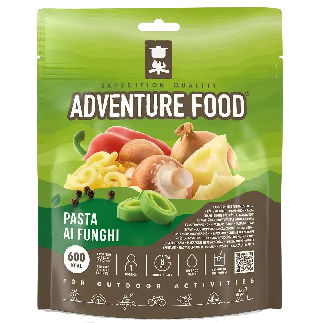 Pasta ai Funghi vegetarisk måltid