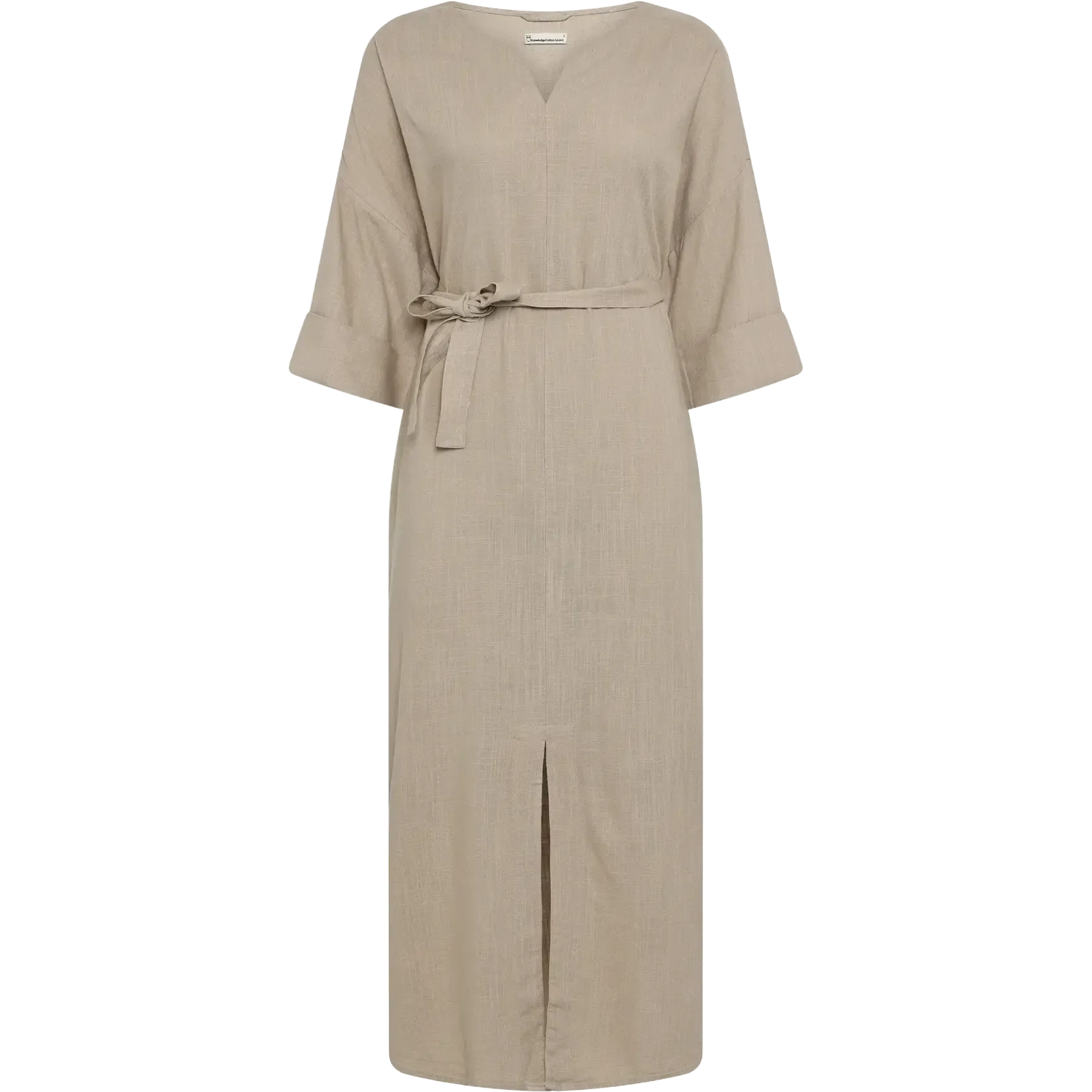 Linen-Mix V-Neck Dress Women