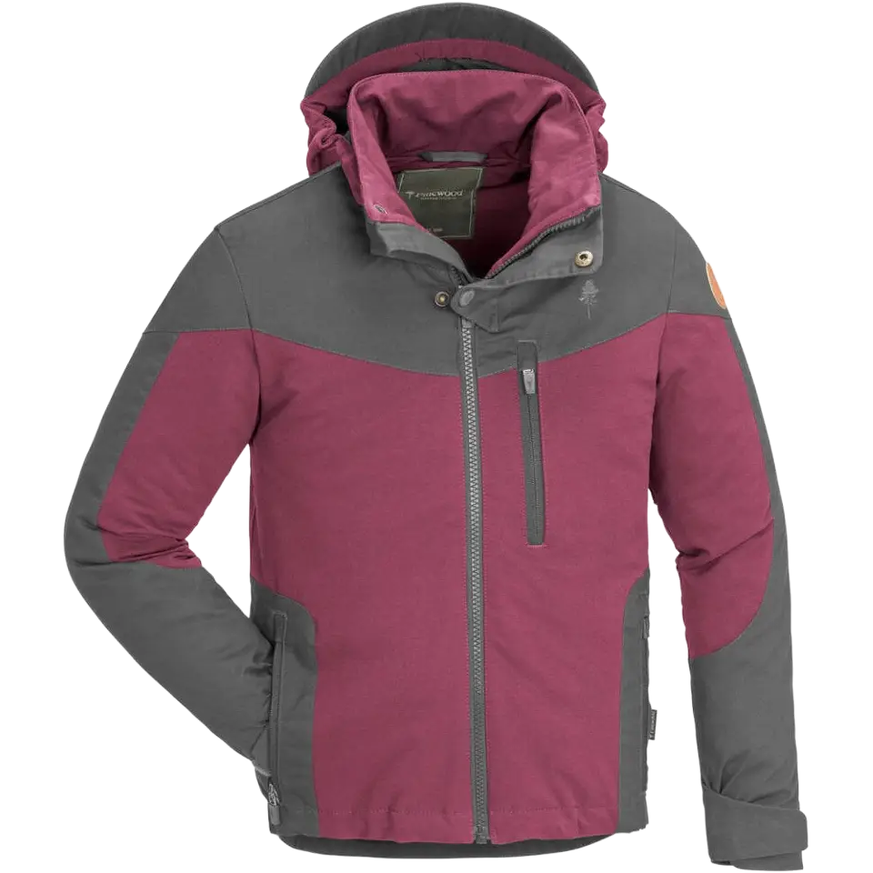 Pinewood Finnveden Hybrid Jacket Børnejakke - Plum/Dark Anthracite - 8 år - Overgangsjakker til børn