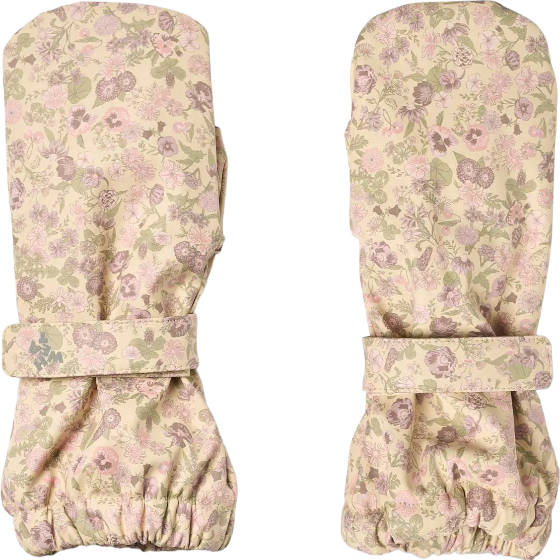Wheat Rain Mittens Rily Kids børneluffer - Rose Flower Field - S/6-12m