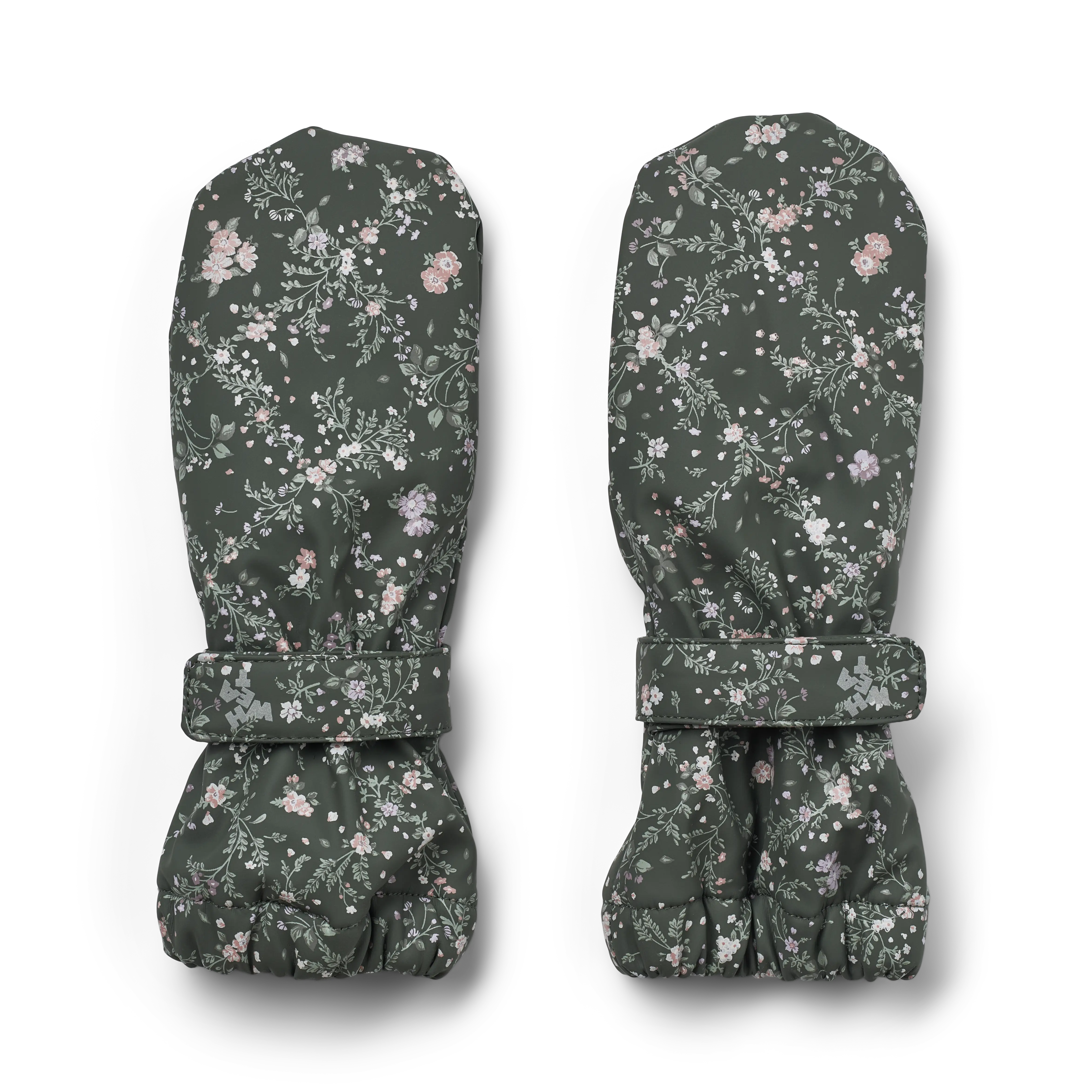 Wheat Rain Mittens Rily Kids børneluffer - Forest Lake Checked Flowers - S/6-12m