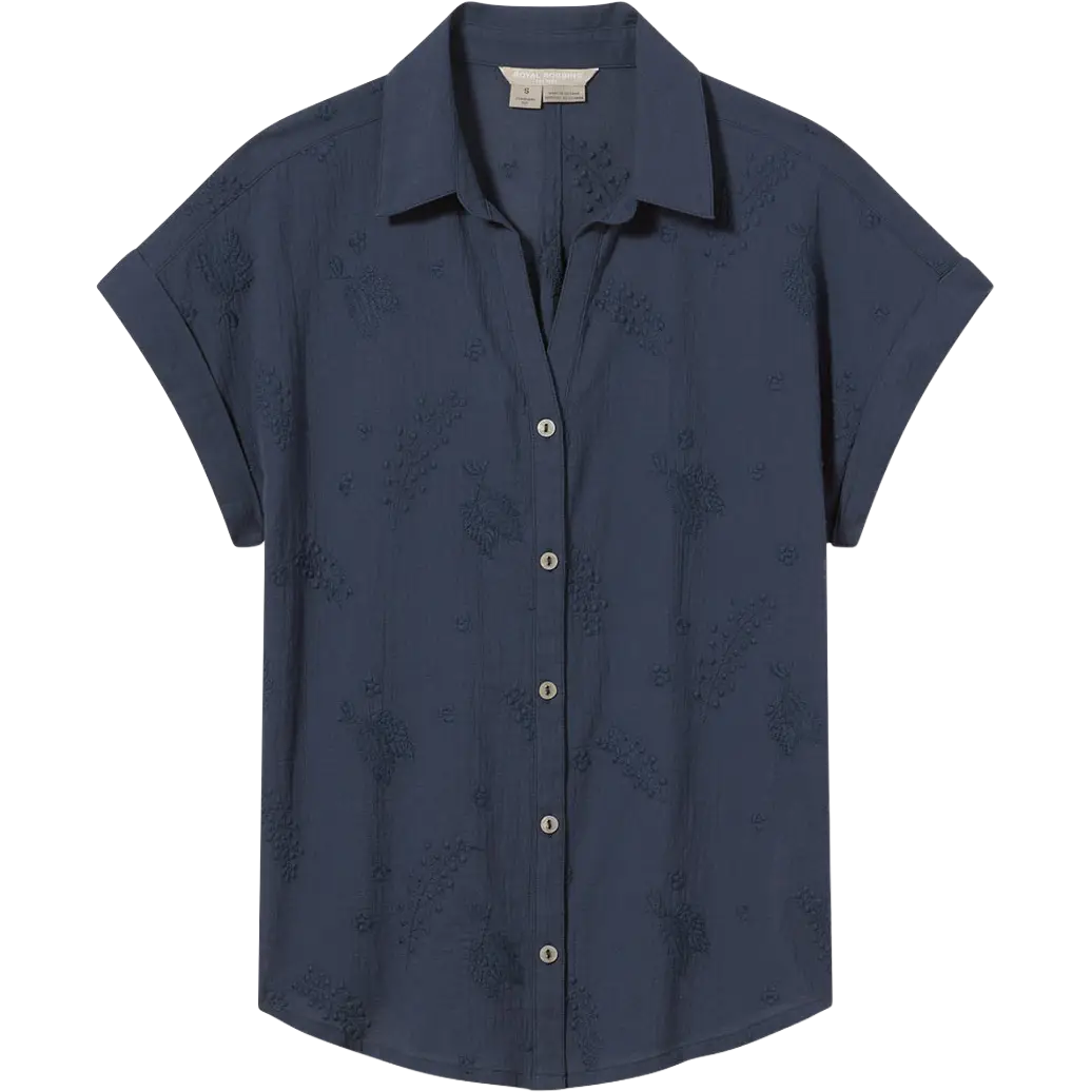 Royal Robbins Oasis S/S Women damebluse - Navy - XS - Kortærmet skjorter