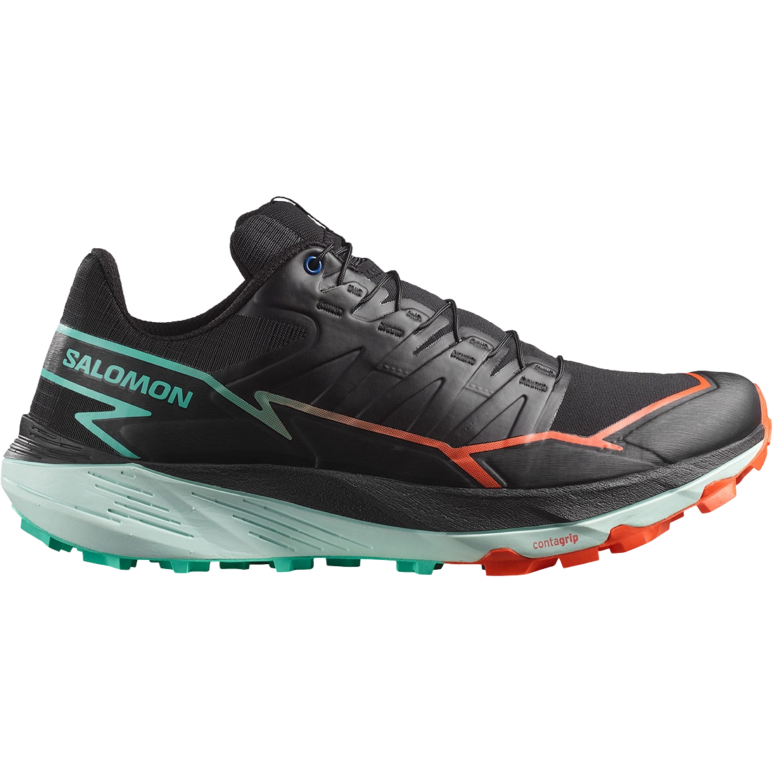 Salomon Thundercross Men Løbesko - Black/Cherry Tomato/Electric G - UK 9,5/EU 44 - Trailsko