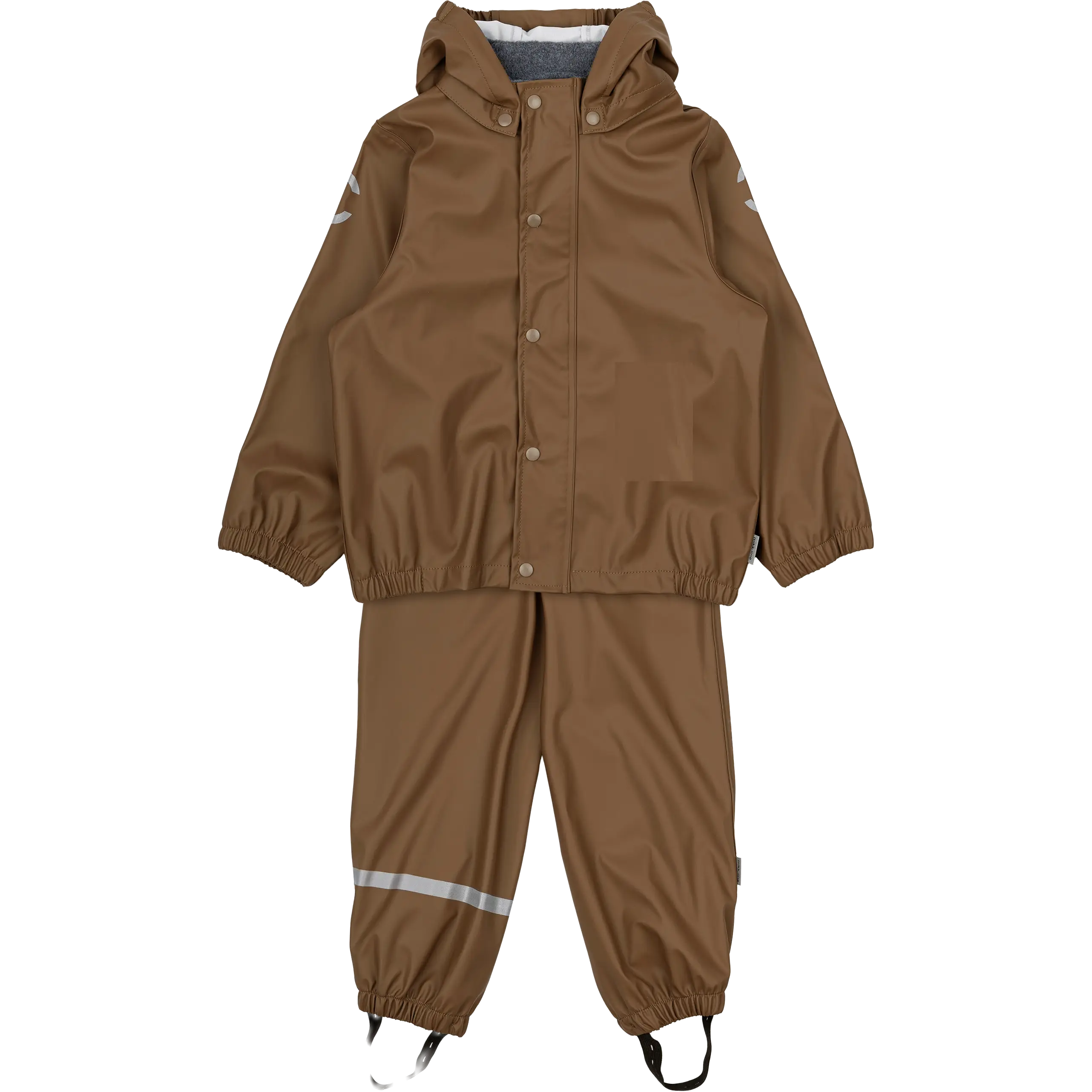 Mikk-Line PU Rain Set no Suspenders Recycled regnsæt - Rubber - 128 - Regnsæt til børn